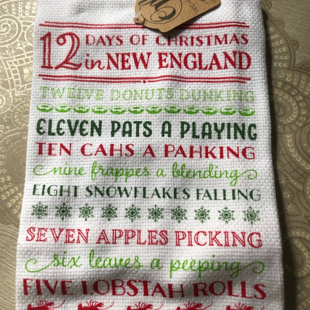 12 Days of Christmas In New England Kitchen Towel